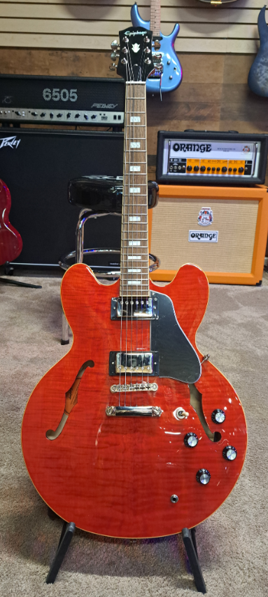 Epiphone ES-335 MARTY SCHWARTZ Signature Semi Hollow-Body Electric Guitar (Sixties Cherry) (DEMO)