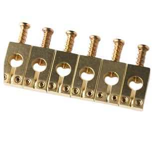 PRS Machined Tremolo Saddles Set Of 6 (Gold)