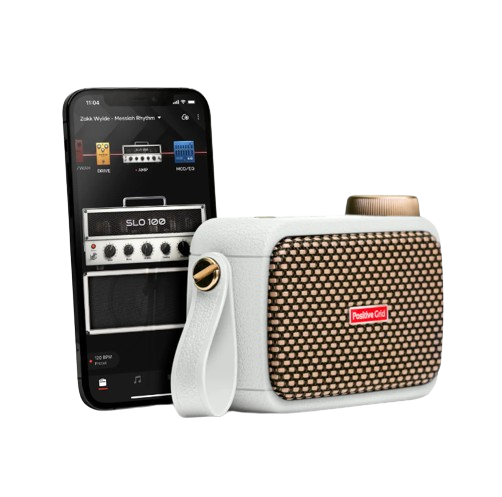 Positive Grid SPARK-GO-PRL Portable Smart Guitar Amp and Bluetooth Speaker (Pearl)