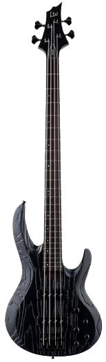 ESP LMLB4BLKBLAST Mike Leon 4-String Electric Bass Guitar (Black Bast)
