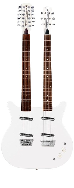 Danelectro DOUBLENECK 12 String Electric Guitar (White Pearl)