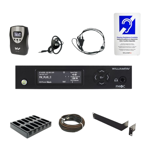 Williams AV FM 558-12 PRO D FM+ PRO Assistive Listening System with Dante