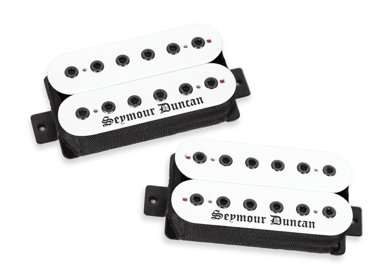 Seymour Duncan 11102-92-BBW-W Black Winter™ High Output Passive Humbucker For Metal Pickup Set (Blackened-White)