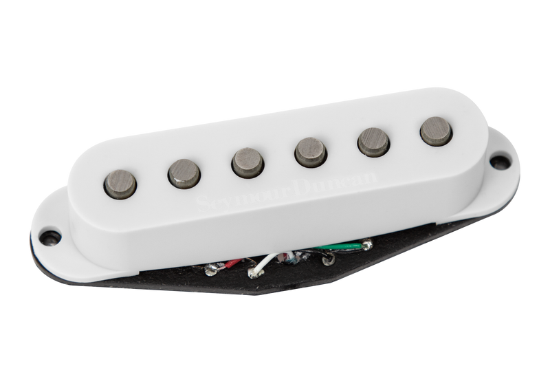 Seymour Duncan 11203-45-W Chicken Hot Poulet Strat® Neck / Middle Pickup (couverture blanche)