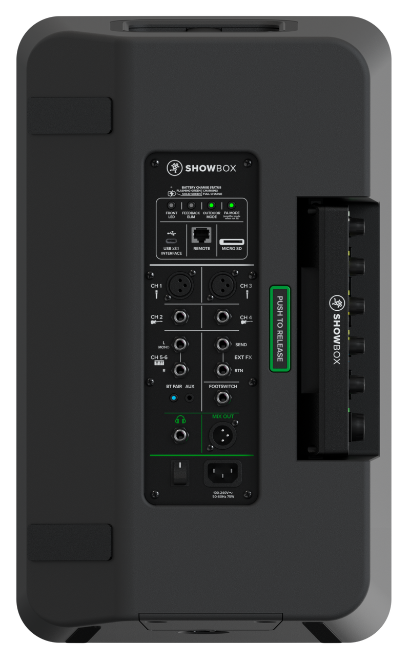 Mackie SHOWBOX Battery-Powered All-in-One Live Performance Rig with Breakaway Mix Control