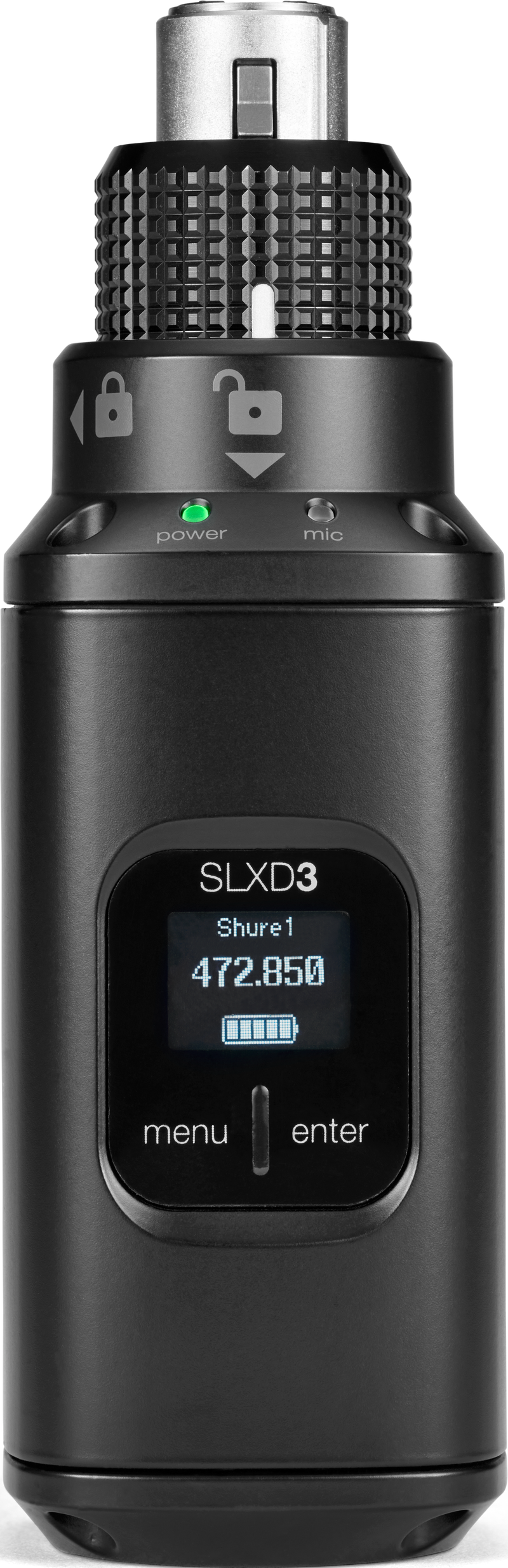 Shure SLXD3-J52 Émetteur XLR numérique enfichable (J52 : 558 à 602 + 614 à 616 MHz)