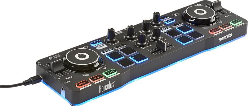 Hercules DJ Control Starlight Compact DJ Contrôleur avec LED