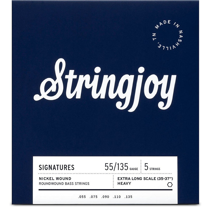 Stringjoy SJ-BA55135XL 5 Electric Bass Strings Heavy - 55-135