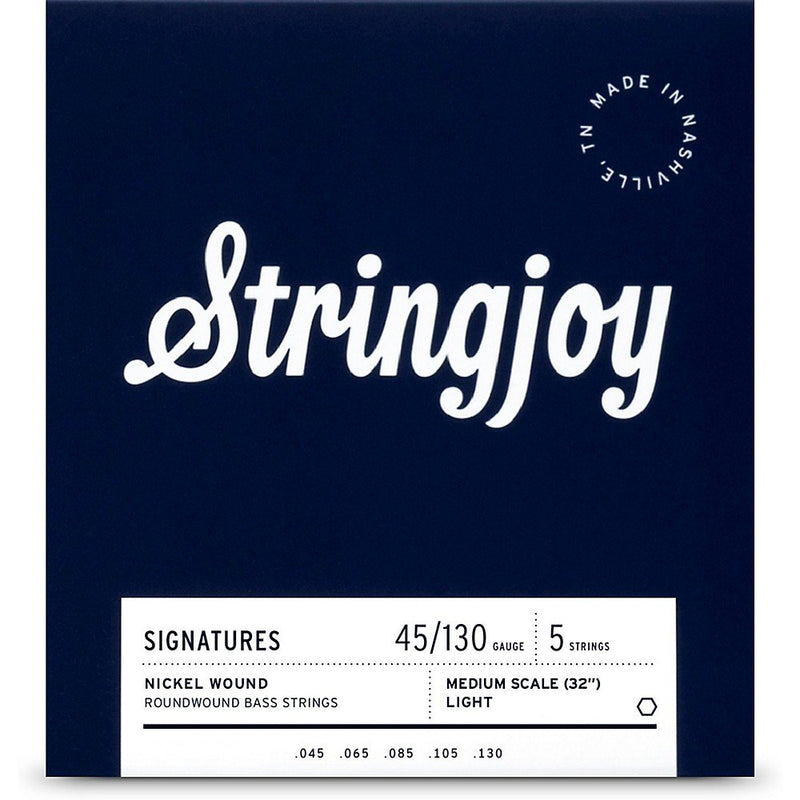 Stringjoy SJ-BA45130MS 5 Electric Bass Strings Light - 45-130