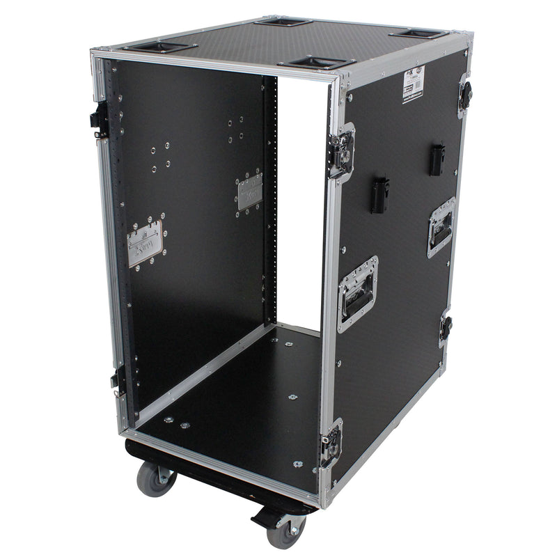 ProX T-18RSS24WDST 18U Space Amp Rack Mount ATA Flight Case 24 Inch Depth w/Casters