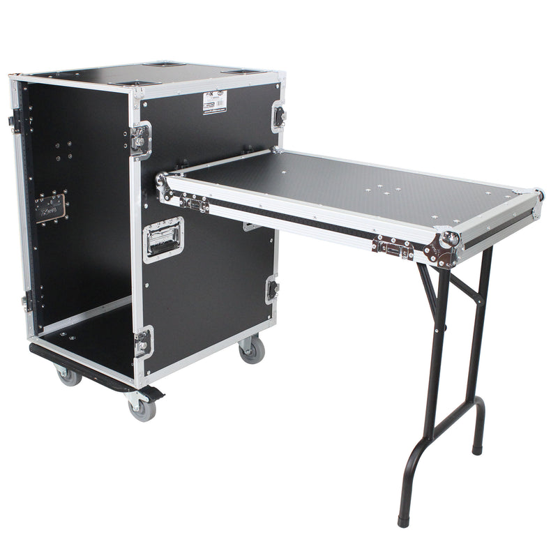 ProX T-18RSS24WDST 18U Space Amp Rack Mount ATA Flight Case 24 Inch Depth w/Casters