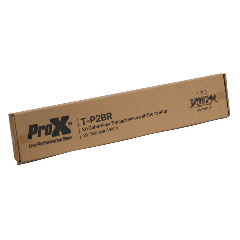 ProX T-P2BR 2U Rack Panel Brush Cable Management Slot Strips