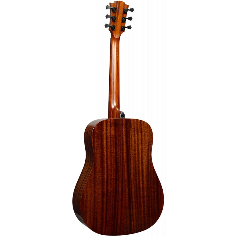 LAG GUITARS T-RED-D TRAMONTANE Special Dreadnought Solid Red Cedar acoustique Guitare (Burst rouge)