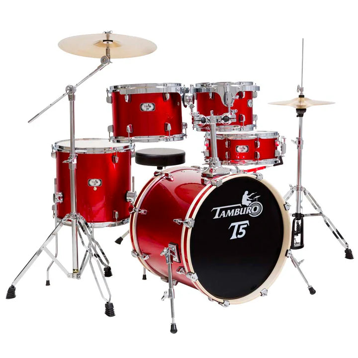 Tamburo TB T5M22BRDSK T5 Series Acoustic Drum (Bright Red Sparkle)