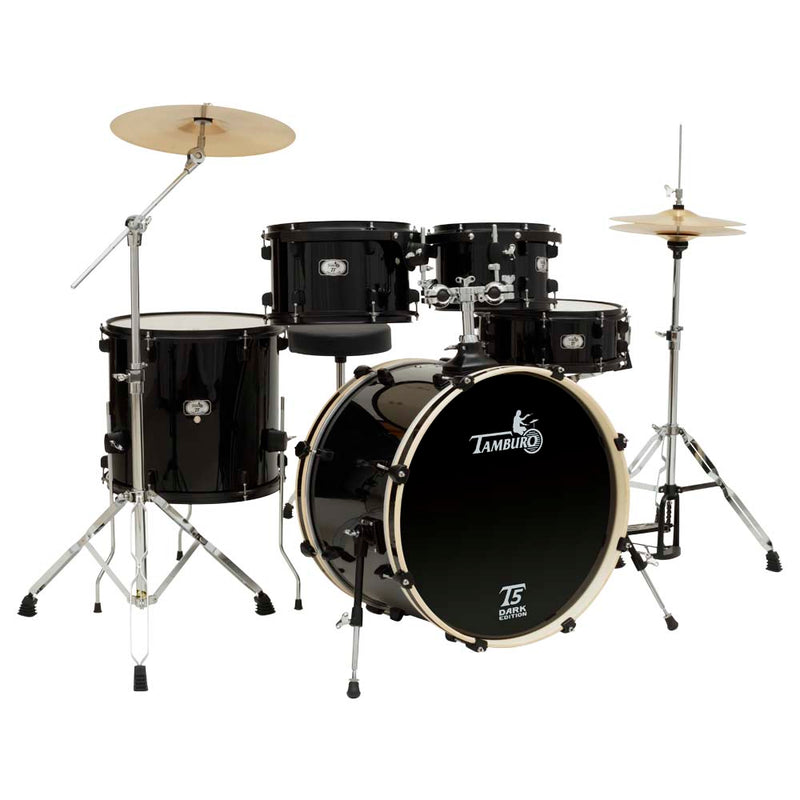 Tamburo T5pr22Dark T5 Dark Limited Edition Drum Acoustic avec 22 "Drum de basse (noir)