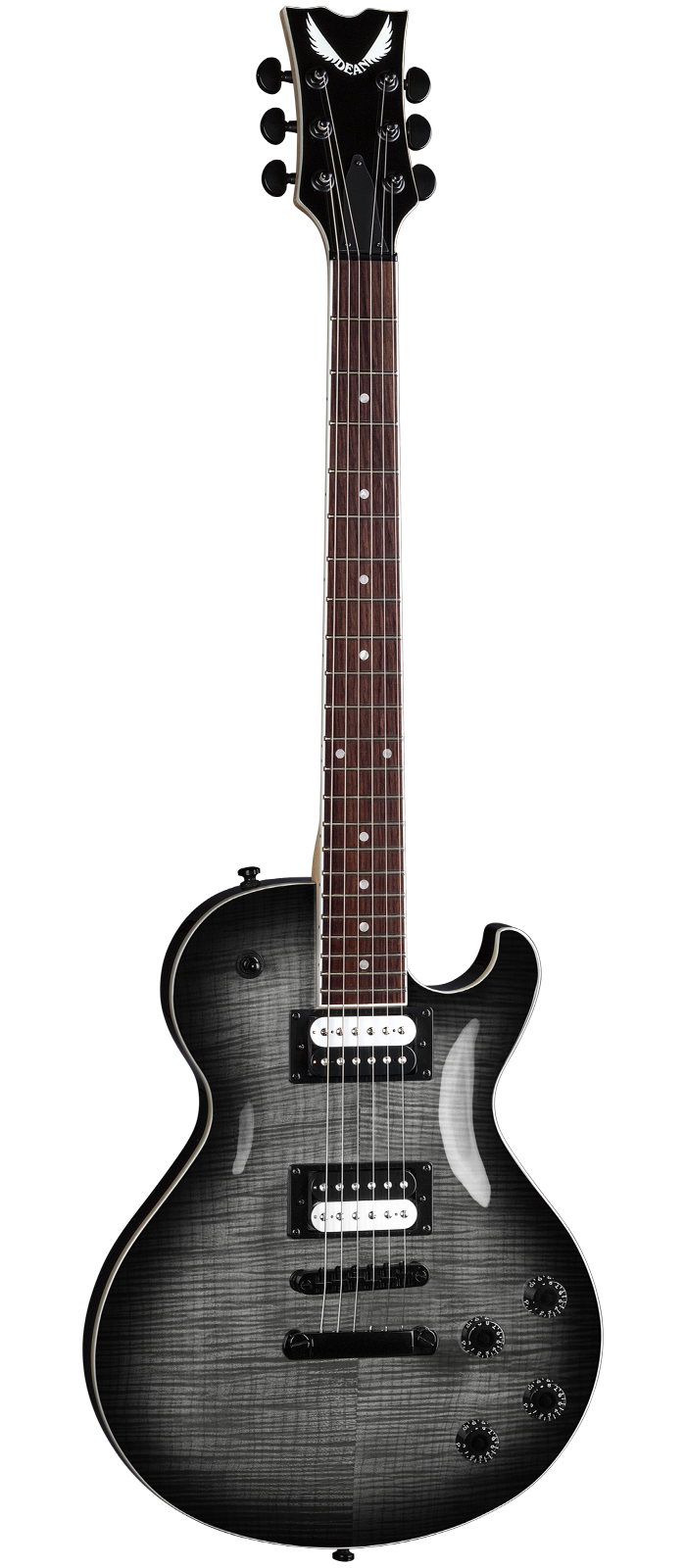 Dean Guitars TBX FM CHB Thoroughbred X Flame Maple Electric Guitar (Charcoal Burst)