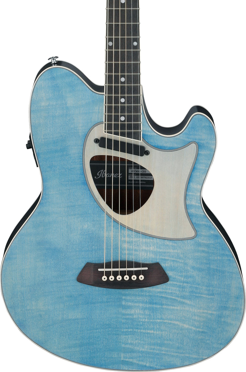 Ibanez TCM50FMODB Acoustic Electric Guitar (Open Pore Denim Blue)