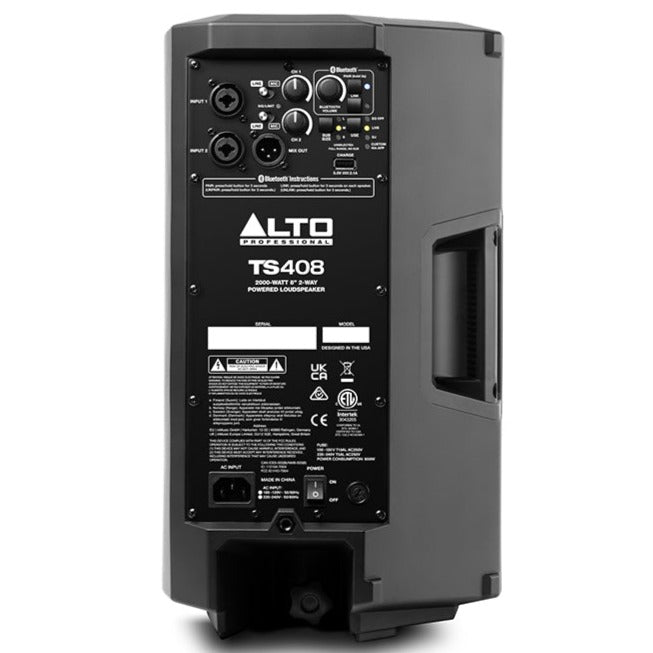 Alto TS408 2000W Powered Speaker With Bluetooth - 8"