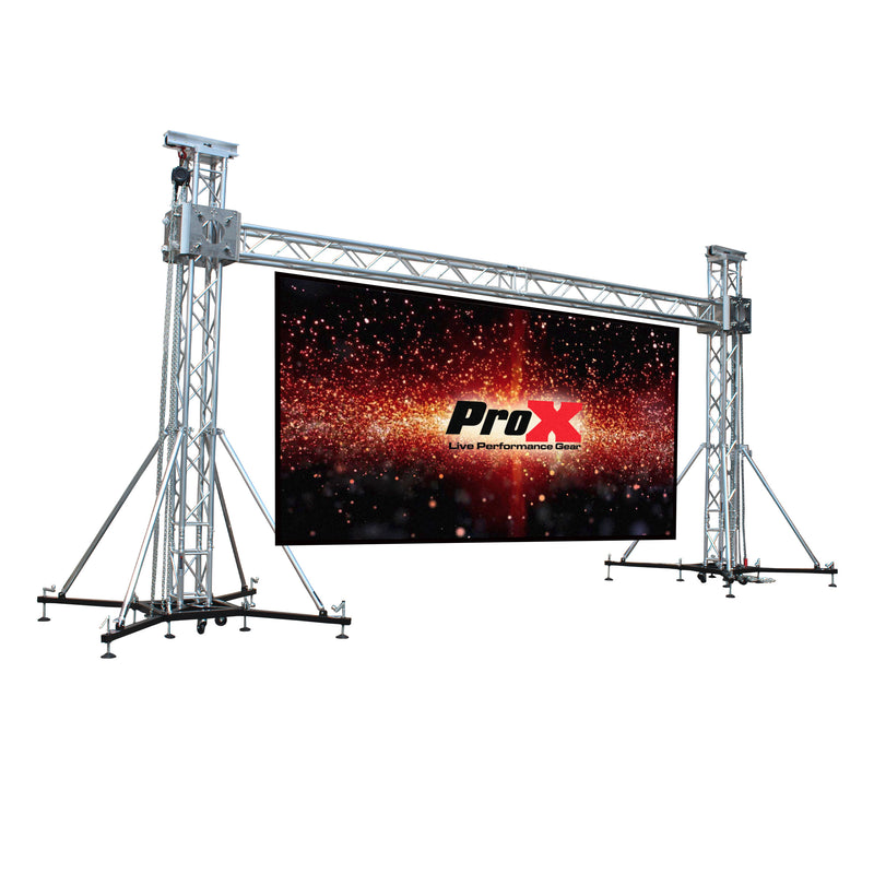 ProX XTP-GS2023 écran LED panneau d'affichage vidéo mouche mur treillis système de Support au sol 20' W x 23' H extérieur avec palan