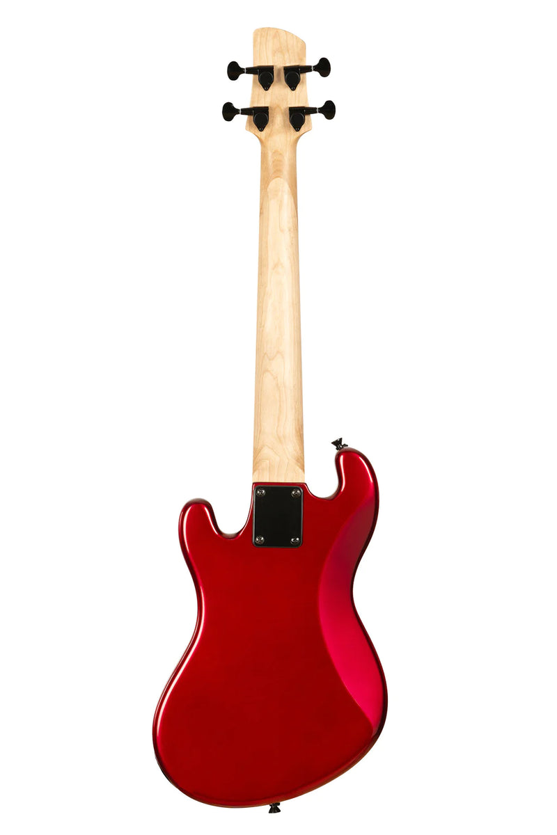 Kala UBASS-SB-RD-FS Solid Body 4-String Fretted Ukulele Bass (Candy Apple Red)