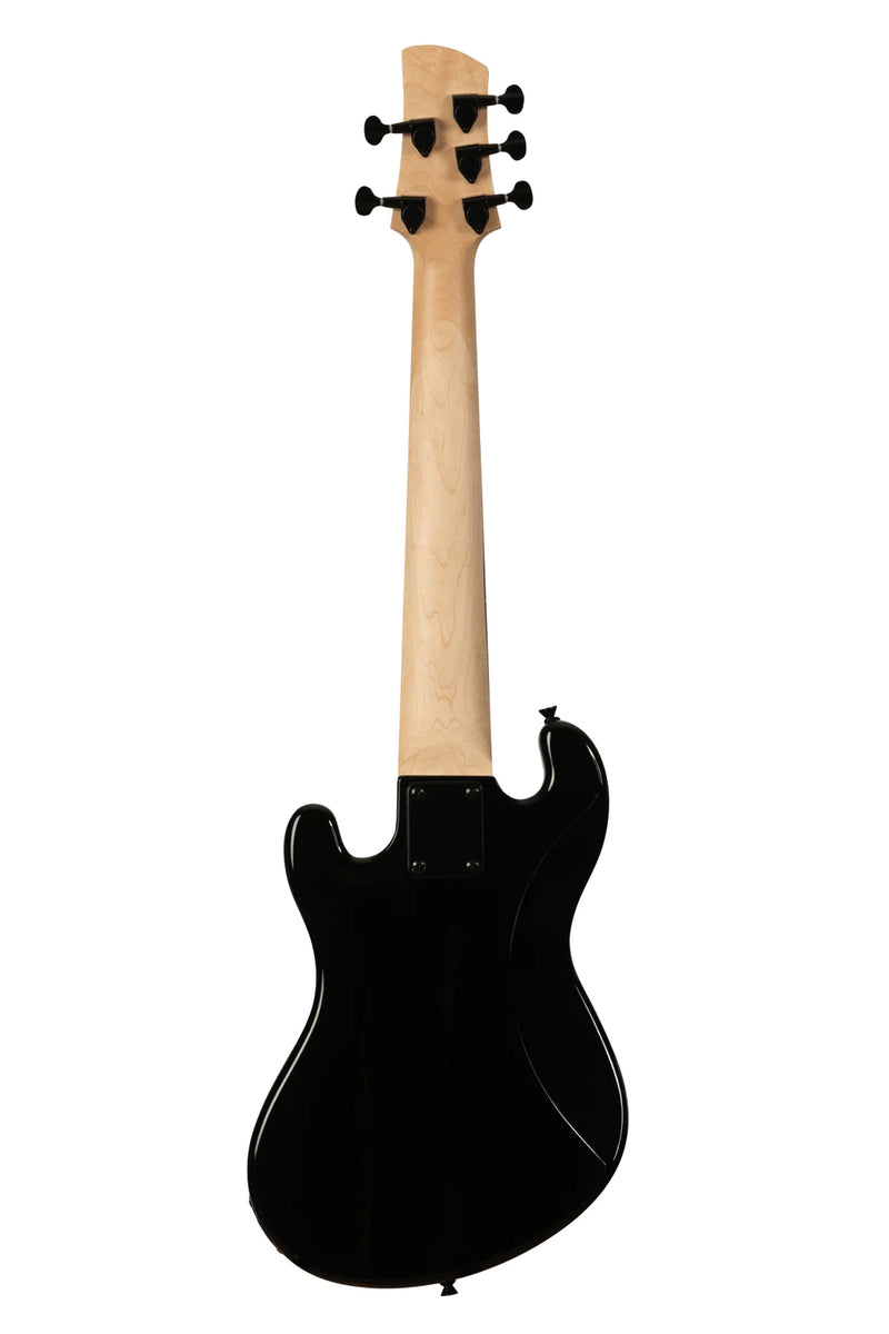 Kala UBASS-SB5-BK-FL Solid Body 5-String Fretless Ukulele Bass (Jet Black)