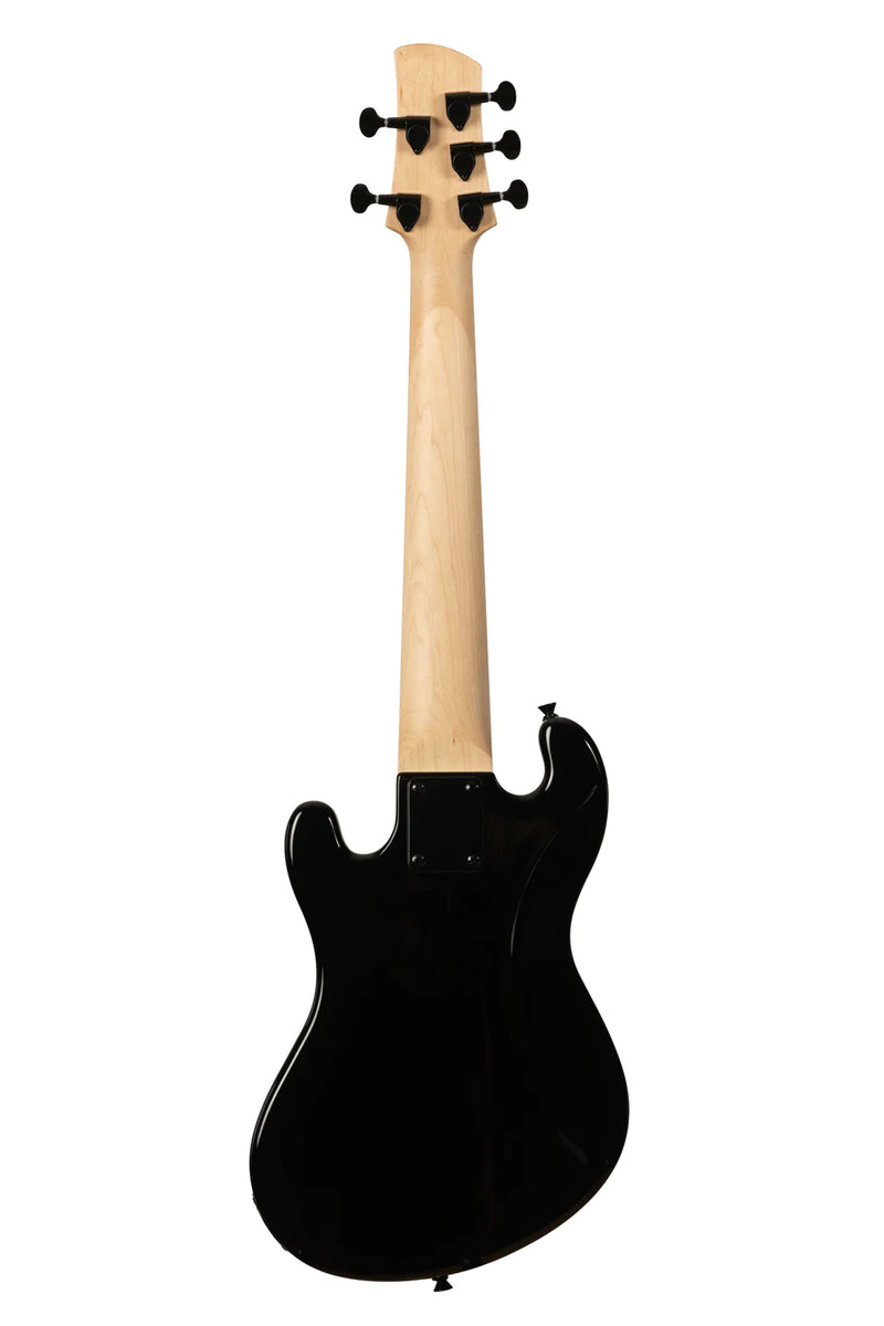 Kala UBASS-SB5-BK-FS Solid Body 5-String Fretted Ukulele Bass (Jet Black)