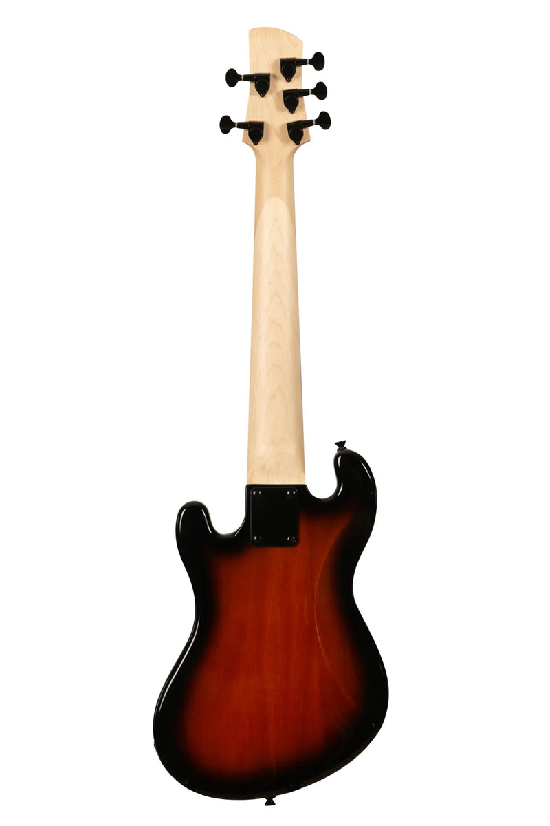 Kala UBASS-SB5-TB-FL Solid Body 5-String Fretless Ukulele Bass (Tobacco Burst)