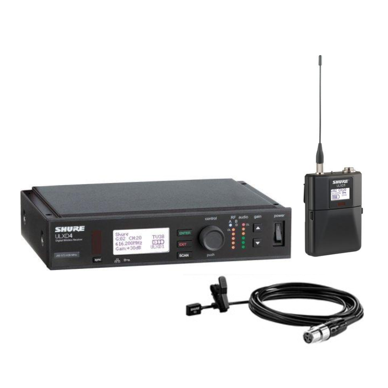 Shure ULXD14/93 Digital Wireless Omnidirectional Lavalier Microphone System (G50: 470 to 534 MHz)