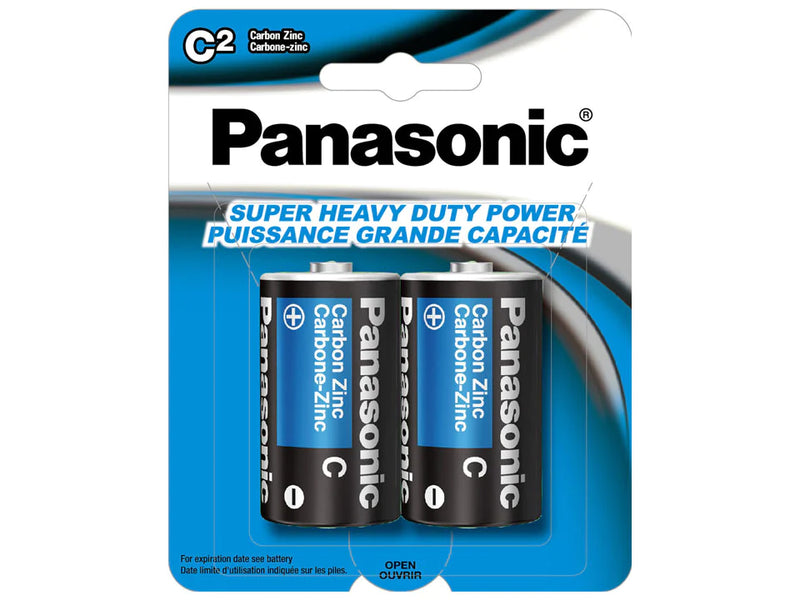 Panasonic UM2NPA2BCA Super Heavy Duty C Batteries - 2 Pack