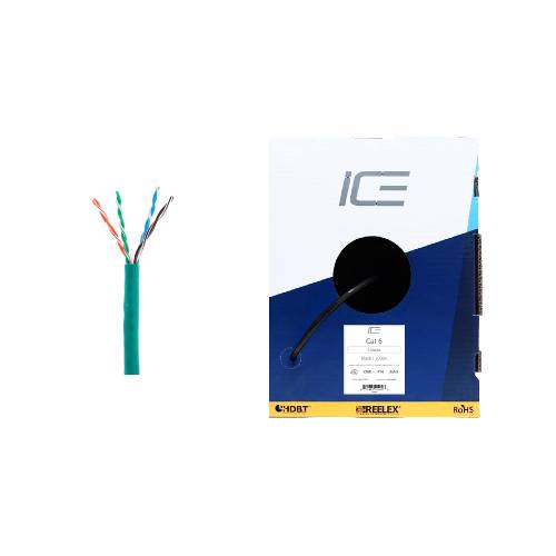 Ice Cable CAT6/GRN HDBaseT 23awg Cat6 Câble – Boîte de 300 m (Vert)