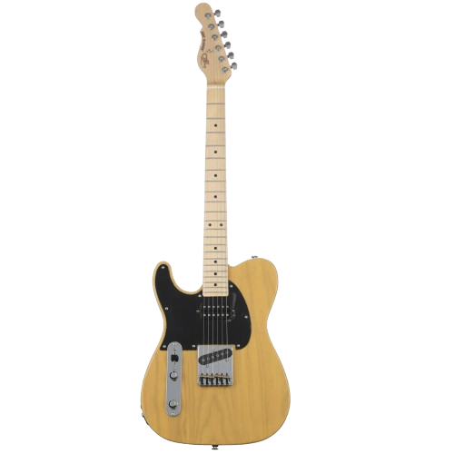 G&L FDACB-BTR-MP-L Fullerton Deluxe ASAT Classic Bluesboy Left-handed Electric Guitar (Butterscotch)