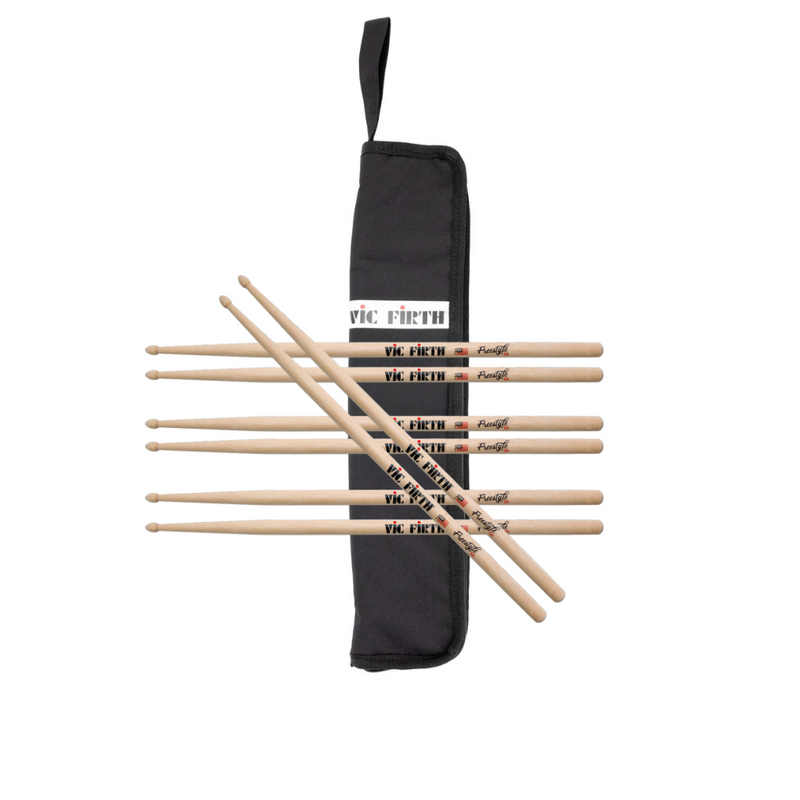 Vic Firth FS5A American Concept Freestyle 5A Drumsticks + FREE Vic Firth VXSB00301 Essential Stick Bag (Black) BUNDLE