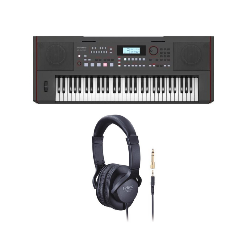 Roland E-X50 61-key Arranger (Black) + FREE Roland RH-5 Around-Ear Stereo Headphones BUNDLE