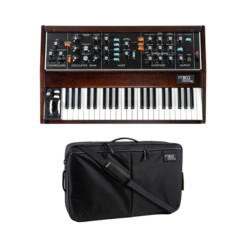 Moog MINIMOOG Analog Synthesizer Model D + FREE Moog RES-SR-MIN-D SR Series Case for Minimoog Model D Synthesizer BUNDLE