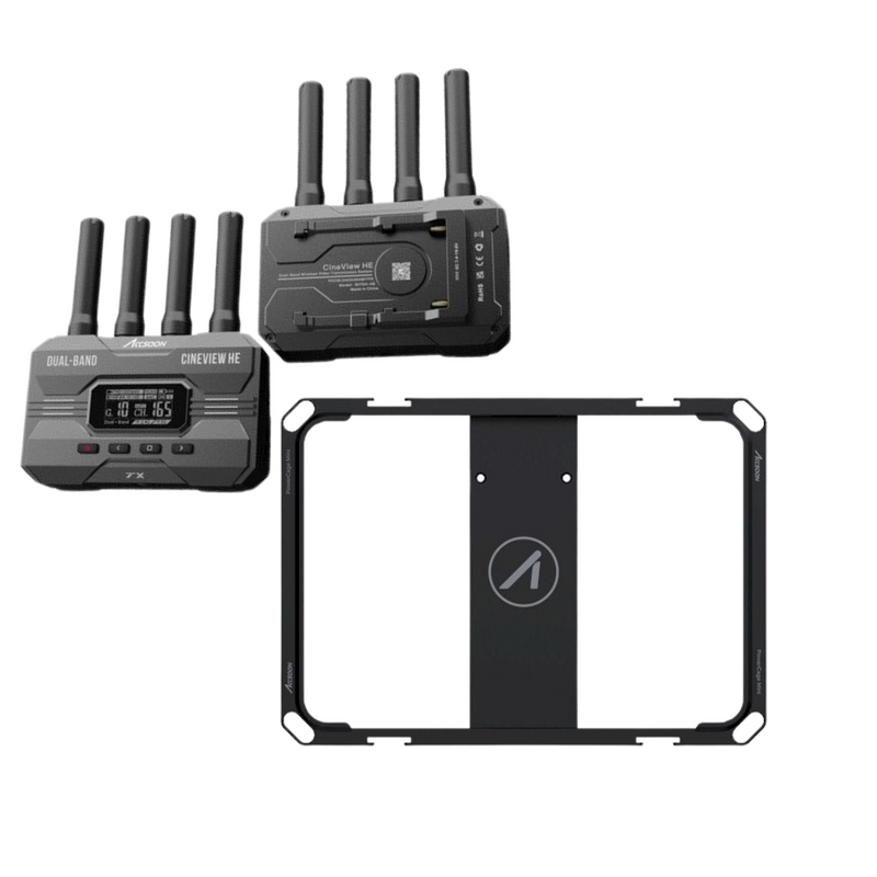 ACSOON CINEVIEW HE SYSTÈME DE TRANSMISSION VIDÉO sans fil multi-spectre + Cage réglable PowerCage Mini pour iPad Mini (Bundle)