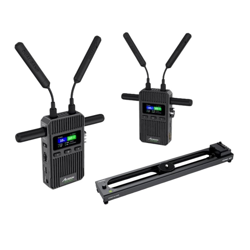 Accsoon CINEVIEW 2 SDI SDI/HDMI Wireless Video Transmitter/Receiver Kit + TOPRIG S60 Motorized Camera Slider (BUNDLE)