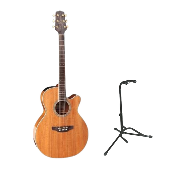 Takamine GN77KCE-NAT Nex Cutaway Body Acoustic Electric (Natural) + FREE On-Stage XCG-4 Classic Guitar Stand (BUNDLE)