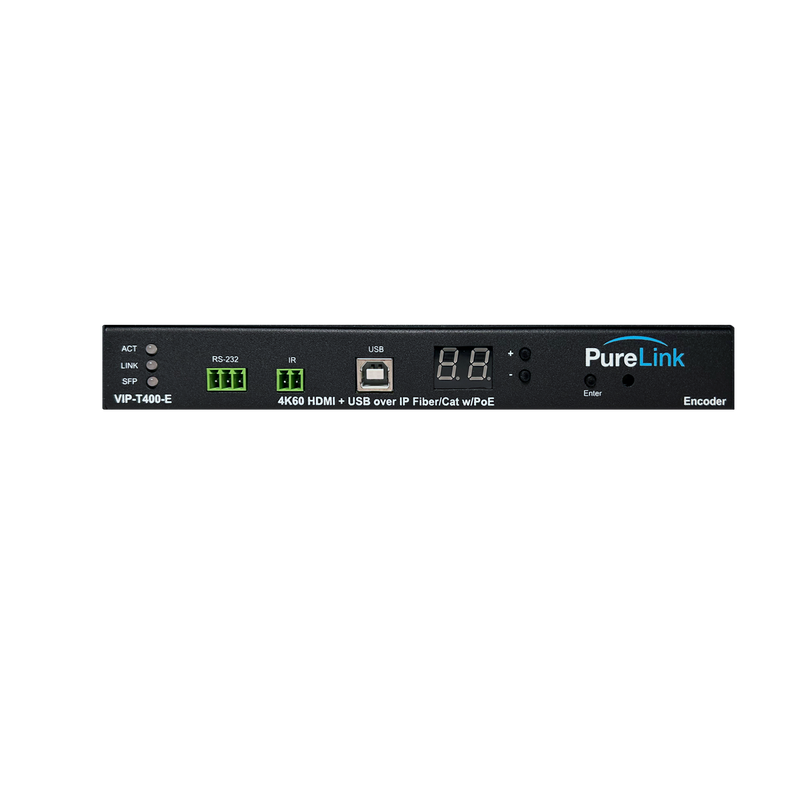Encodeur PureLink VIP-T400-E 4K60 HDMI et USB/KM CAT et fibre AV sur IP
