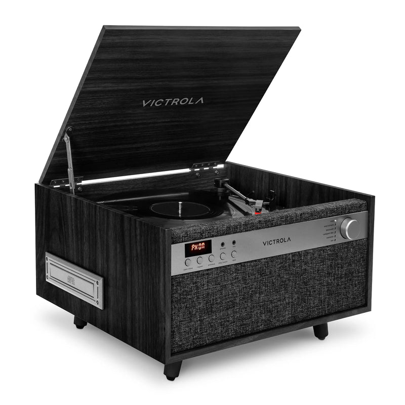 Victrola CENTURY 6-In-1 Wood Record Player (Black)