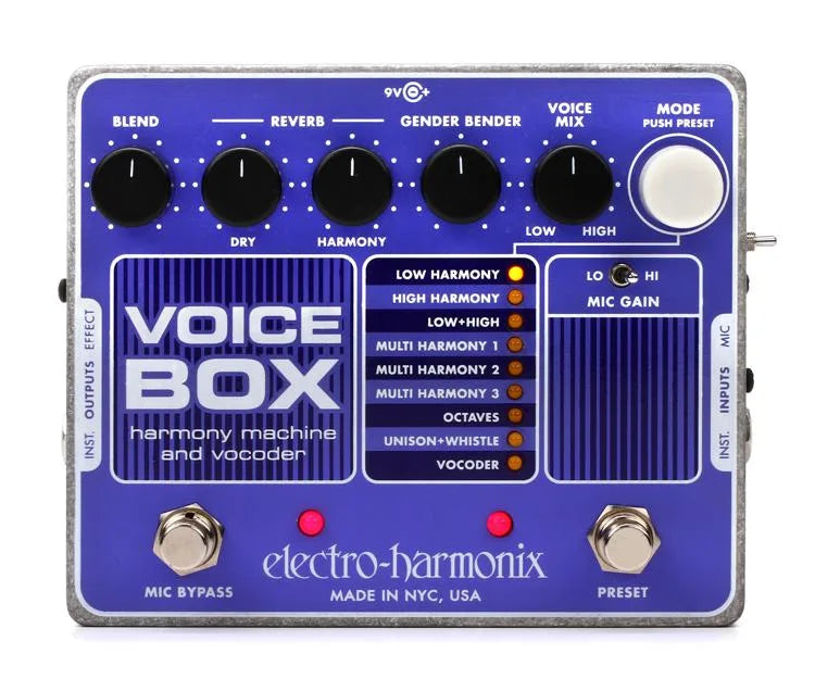 Electro-Harmonix VOICE BOX Machine d'harmonie vocale/pédale Vocoder