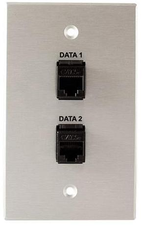 Covid W1205F-CA Keystone RJ45-CAT5 Wall Plate (Clear Anodized)