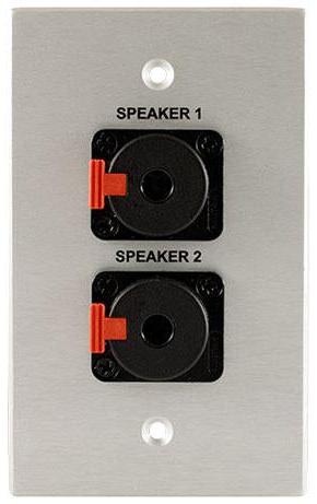 Covid W1222S-CA 2 Neutrik 1/4 Lock TRS Wall Plate (clair anodisé)