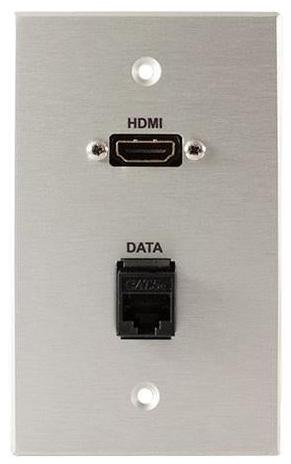 Covid W1227F-CA HDMI femelle et plaque murale RJ45-CAT5 (anodisé transparent)