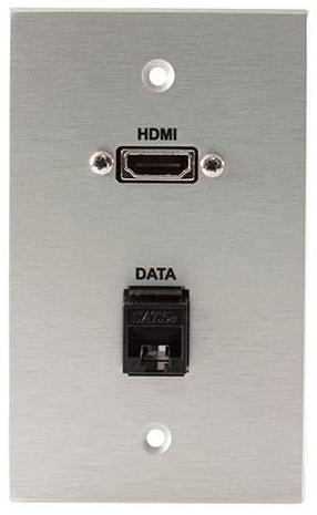 Covid W1227M-CA HDMI Pigtail and RJ45-CAT5 Wall Plate (Clear Anodized)