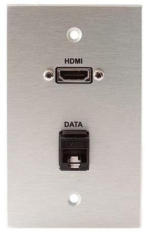 Covid W1229M-CA HDMI Pigtail and RJ45-CAT6 Wall Plate (Clear Anodized)