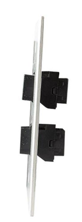 Covid W1230F-CA 2 Keystone RJ45-CAT6 Plaque murale (clair anodisé)