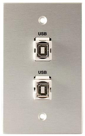 Covid W1232F-CA 2 Plaque murale Keystone USB-2-BA (clair anodisé)