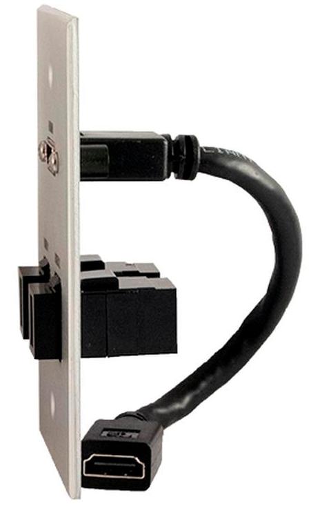 Covid W1330M-CA HDMI Pig queue et 2 plaques murales Keystone USB-3-AA (anodisé transparent)