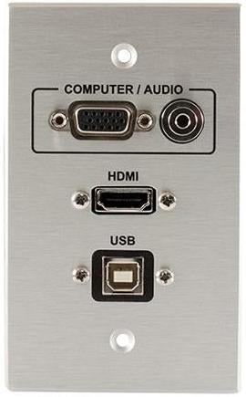 Covid W1408M-CA VGA Pt, HDMI Pigtail, Audio Input and USB BA (Clear Anodized)