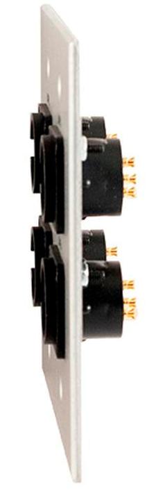 Covid W2426S-CA 4 NeuTRIK 3P-XLR MALES MALES PLAQUE (Clear Anodisé)